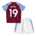 Aston Villa Moussa Diaby #19 Kopio Lastenvaatteet Koti Pelipaita Lasten 2023-24 Lyhyet Hihat (+ shortsit)